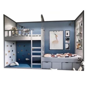 Secret base bed, bunk bed, climbing game house