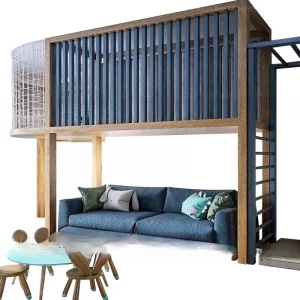 Children's room game house, curved slide bed, under-be d sofa